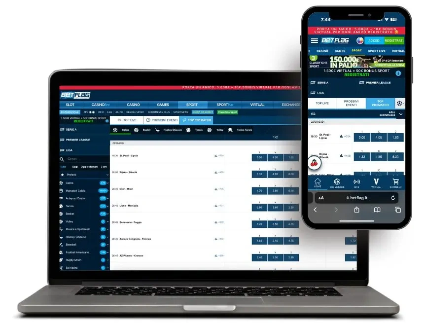 Screenshot dell'app BetFlag Casino